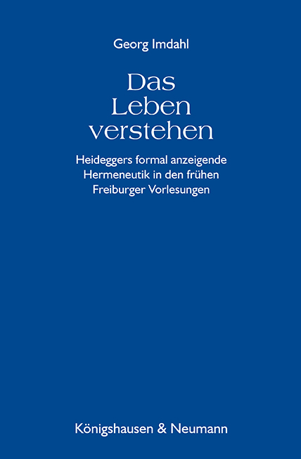 Cover zu Das Leben verstehen (ISBN 9783826012433)