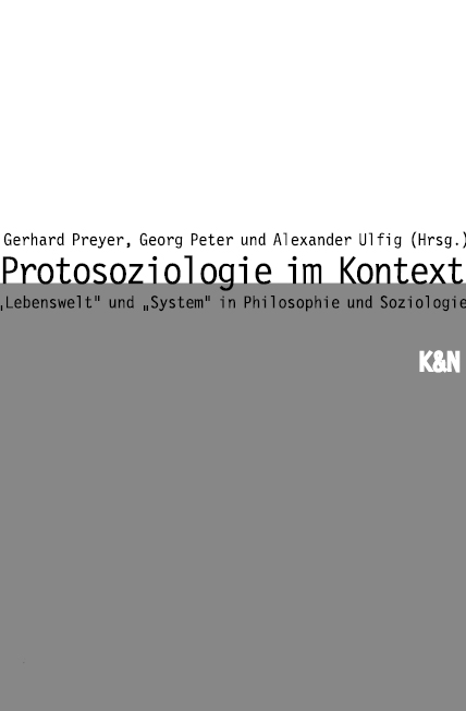Cover zu Protosoziologie im Kontext (ISBN 9783826012488)