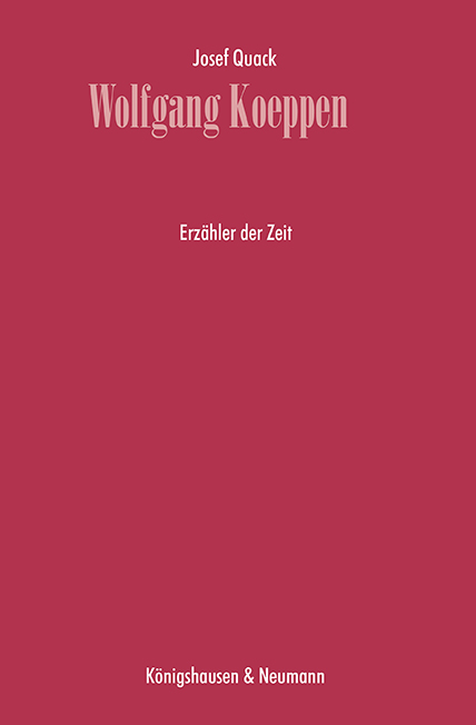 Cover zu Wolfgang Koeppen (ISBN 9783826013799)