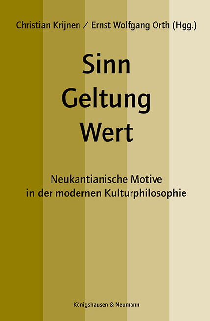 Cover zu Sinn, Wert, Geltung (ISBN 9783826015915)