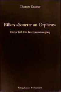 Cover zu Rilkes "Sonette an Orpheus". Erster Teil (ISBN 9783826016288)