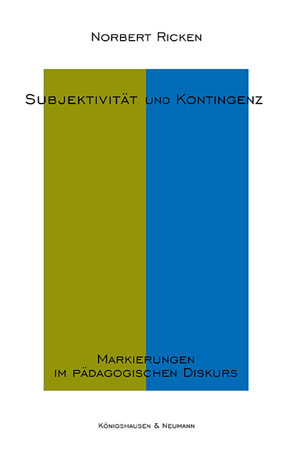 Cover zu Subjektivität und Kontingenz (ISBN 9783826016318)