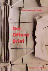 Cover zu Der Offene Brief (ISBN 9783826016479)