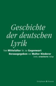 Cover zu Geschichte der deutschen Lyrik (ISBN 9783826019999)