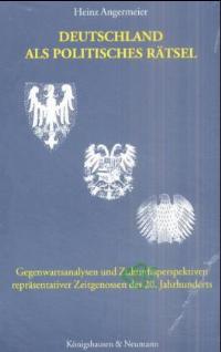 Cover zu Deutschland als politisches Rätsel (ISBN 9783826021725)