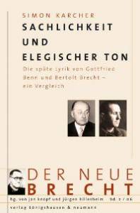 Cover zu Sachlichkeit und elegischer Ton (ISBN 9783826033445)