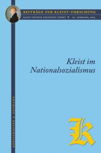 Cover zu Kleist im Nationalsozialismus 2005 (ISBN 9783826034312)