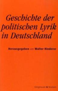 Cover zu Geschichte der politischen Lyrik in Deutschland (ISBN 9783826035586)