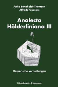 Cover zu Analecta Hölderliniana III (ISBN 9783826035906)