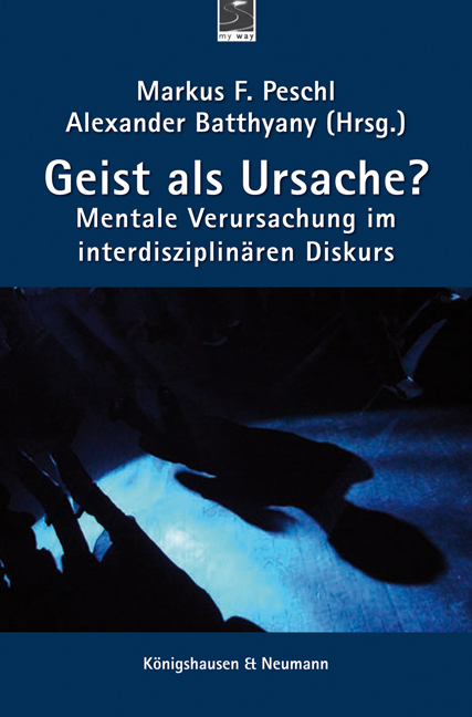 Cover zu Geist als Ursache? (ISBN 9783826038068)