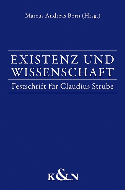 Cover zu Existenz und Wissenschaft (ISBN 9783826038389)