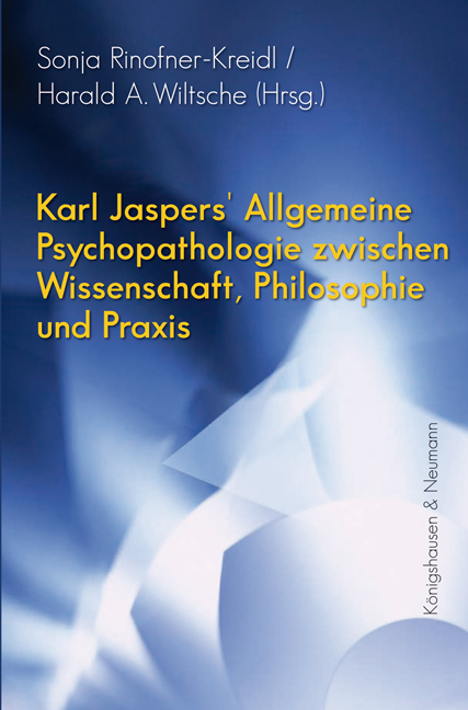 Cover zu Karl Jaspers‘ Allgemeine Psychopathologie zwischen Wissenschaft, Philosophie und Praxis (ISBN 9783826038402)