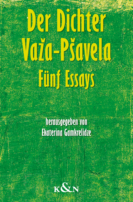 Cover zu Der Dichter Vaza-Psavela 1861-1915 (ISBN 9783826038488)