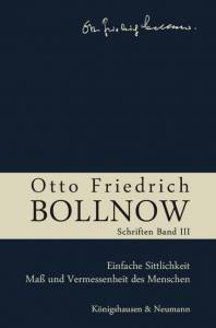 Cover zu Otto Friedrich Bollnow: Schriften (ISBN 9783826039324)
