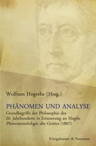 Cover zu Phänomen und Analyse (ISBN 9783826039423)