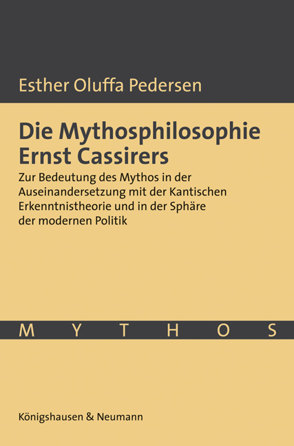 Cover zu Die Mythosphilosophie Ernst Cassirers (ISBN 9783826039829)