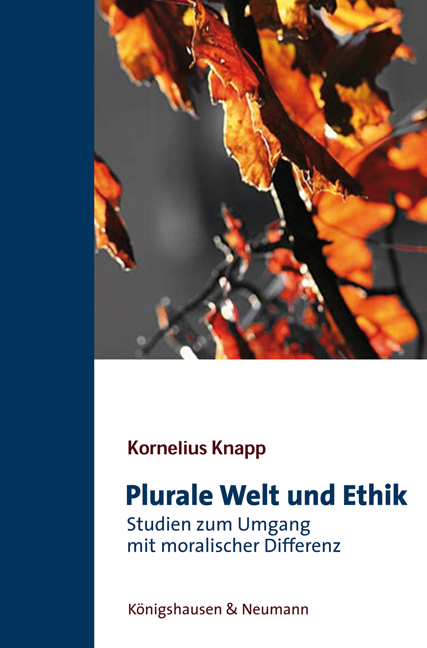Cover zu Plurale Welt und Ethik (ISBN 9783826040443)