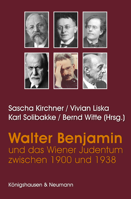 Cover zu Walter Benjamin und das Judentum zwischen 1900 und 1938 (ISBN 9783826042461)