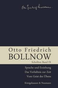 Cover zu Otto Friedrich Bollnow: Schriften (ISBN 9783826042669)