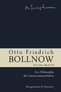 Cover zu Otto Friedrich Bollnow: Schriften (ISBN 9783826042683)