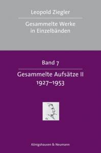 Cover zu Leopold Ziegler (ISBN 9783826044533)