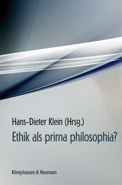 Cover zu Ethik als prima philosophia? (ISBN 9783826044847)