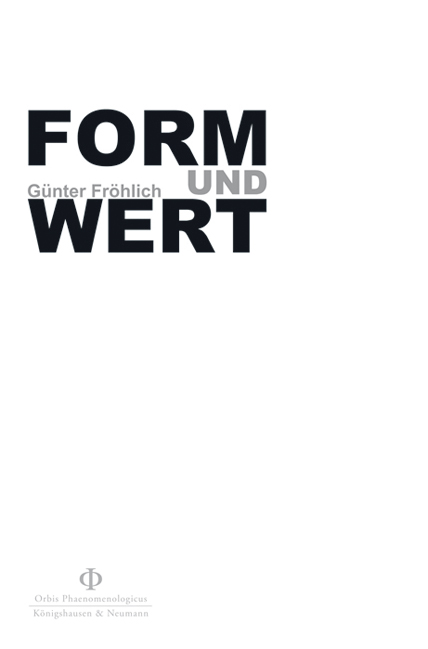 Cover zu Form und Wert (ISBN 9783826045639)