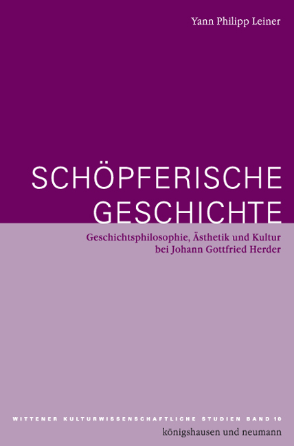 Cover zu Schöpferische Geschichte (ISBN 9783826045752)
