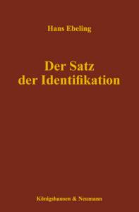 Cover zu Der Satz der Identifikation (ISBN 9783826046278)