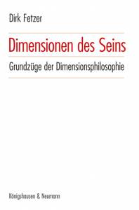 Cover zu Dimensionen des Seins.  (ISBN 9783826046322)