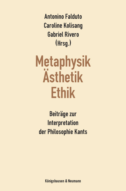Cover zu Metaphysik - Ästhetik - Ethik (ISBN 9783826046872)