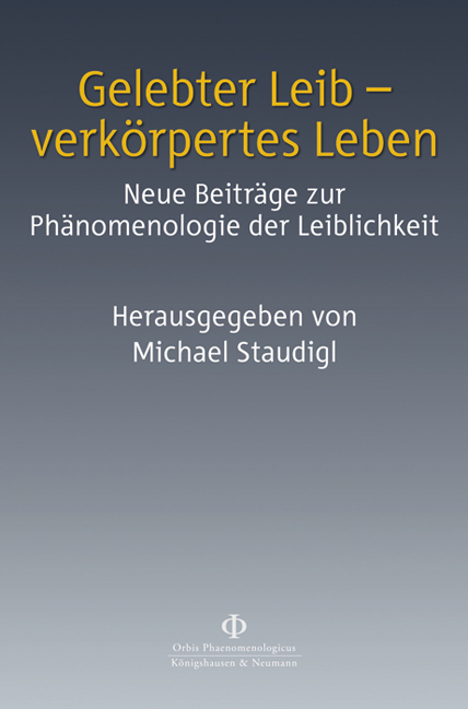 Cover zu Gelebter Leib – verkörpertes Leben (ISBN 9783826047510)