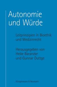 Cover zu Autonomie und Würde (ISBN 9783826047671)