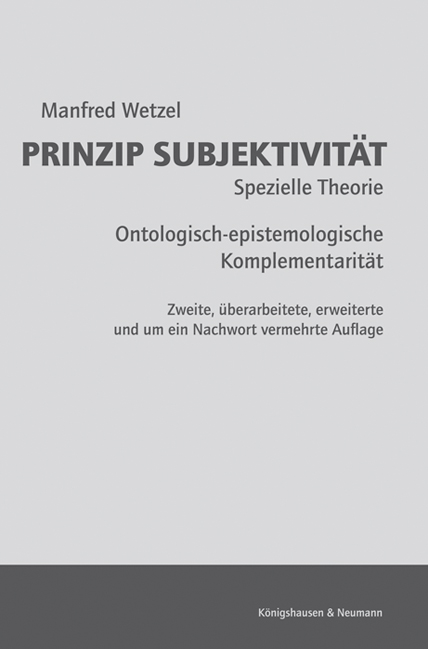 Cover zu Prinzip Subjektivität (ISBN 9783826048043)