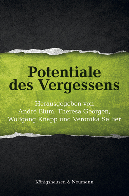 Cover zu Potentiale des Vergessens (ISBN 9783826048456)