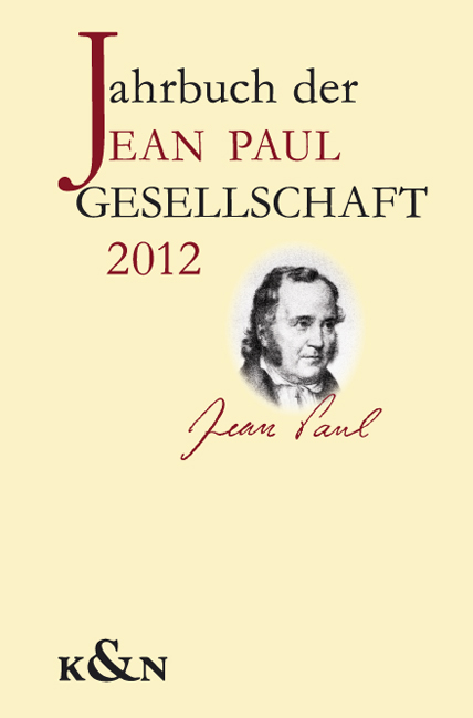 Cover zu Jahrbuch der Jean Paul Gesellschaft (ISBN 9783826048685)