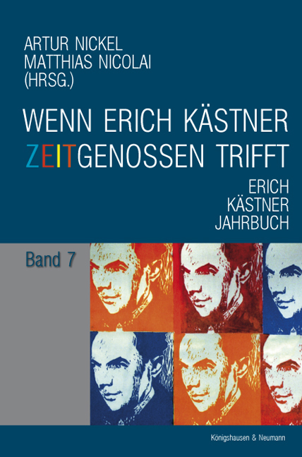 Cover zu Erich Kästner Jahrbuch (ISBN 9783826049811)
