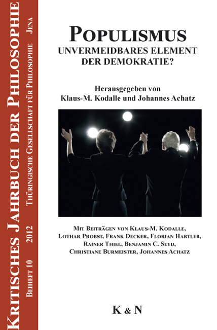 Cover zu Populismus (ISBN 9783826050954)