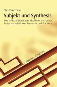 Cover zu Subjekt und Synthesis (ISBN 9783826052248)