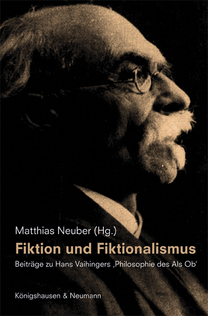 Cover zu Fiktion und Fiktionalismus (ISBN 9783826054402)