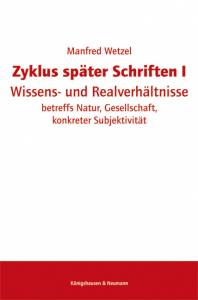 Cover zu Zyklus später Schriften I (ISBN 9783826055416)