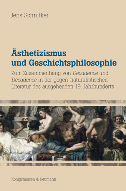 Cover zu Ästhetizismus und Geschichtsphilosophie (ISBN 9783826057304)