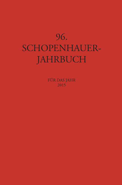 Cover zu Schopenhauer Jahrbuch (ISBN 9783826059087)