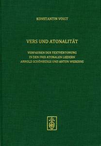Cover zu Vers und Atonalität (ISBN 9783826059698)