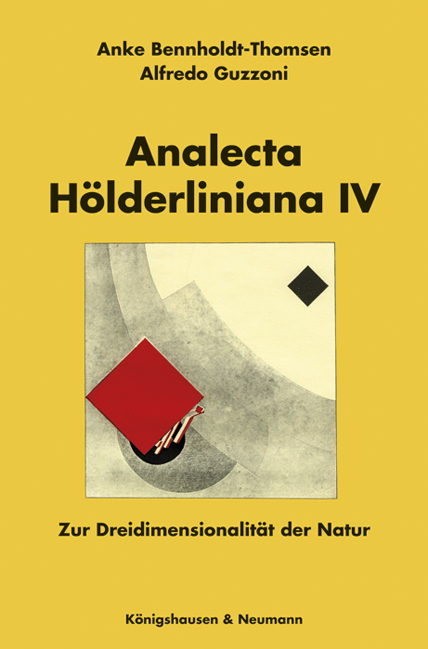 Cover zu Analecta Hölderliniana IV (ISBN 9783826061035)