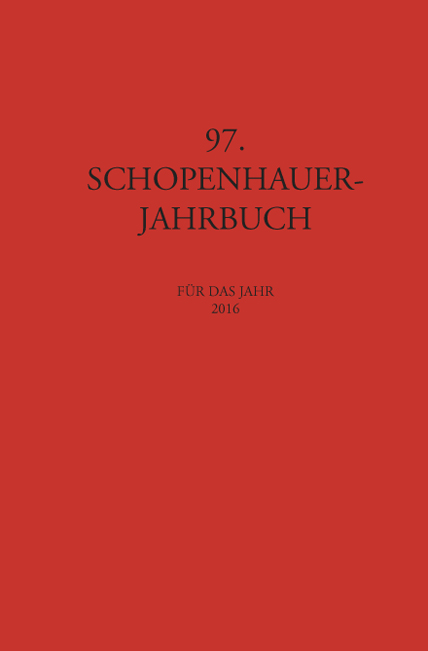 Cover zu Schopenhauer Jahrbuch (ISBN 9783826061288)