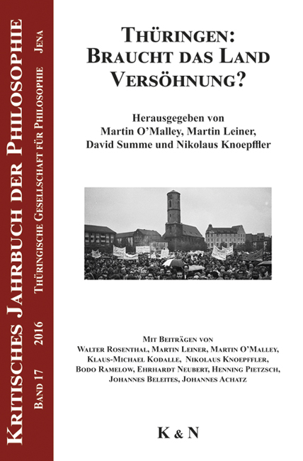 Cover zu Thüringen: Braucht das Land Versöhnung? (ISBN 9783826062674)