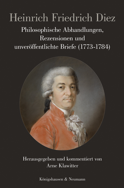 Cover zu Philosophische Abhandlungen, Rezensionen und unveröffentlichte Briefe (1773–1784) (ISBN 9783826063664)