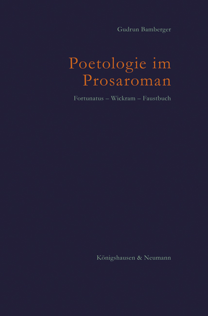 Cover zu Poetologie im Prosaroman (ISBN 9783826064319)