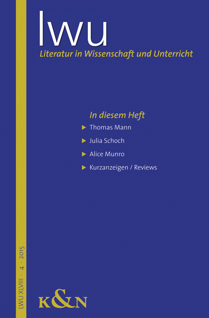 Cover zu Literatur in Wissenschaft und Unterricht. Serial Narratives. LWU XLVIII 4 / 2015.  (ISBN 9783826064326)
